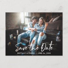 Cartão Postal Script manuscrito de tendência Salvar a data Foto