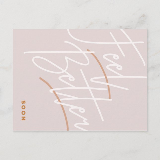 Cartão Postal Script Sinta-se Melhor (Frente)