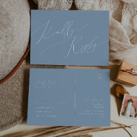 Script Whimsical | RSVP de Casamentos Azuis Dusty