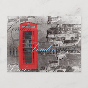 Cartão Postal Scripts chic London Landmark Red Telephone Booth