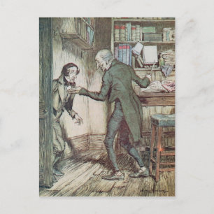 Cartão Postal Scrooge Bob Cratchit