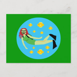 Cartão Postal Scuba Diver