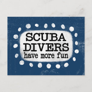 Cartão Postal Scuba Divers Tem Cartão-Postal Mais Divertido