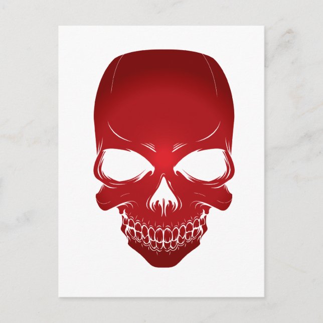 Cartão Postal Scull vermelho (Frente)
