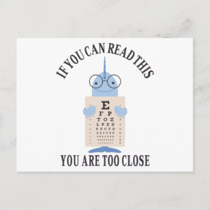 Cartão Postal Se conseguir ler isto, está muito perto