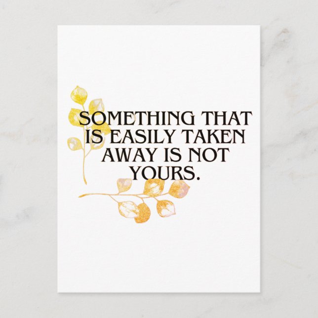 Cartão Postal se for fácil, nunca foi da sua (Frente)