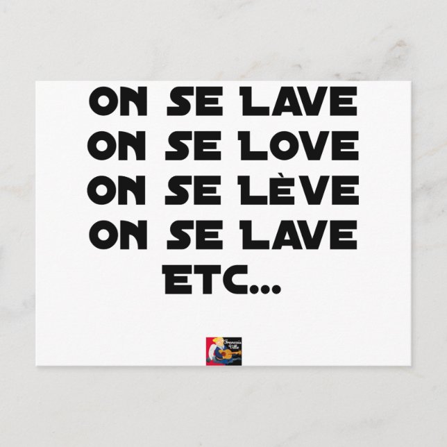 CARTÃO POSTAL SE LAVE, SE AMOR, SE LÈVE, SE LAVE (Frente)