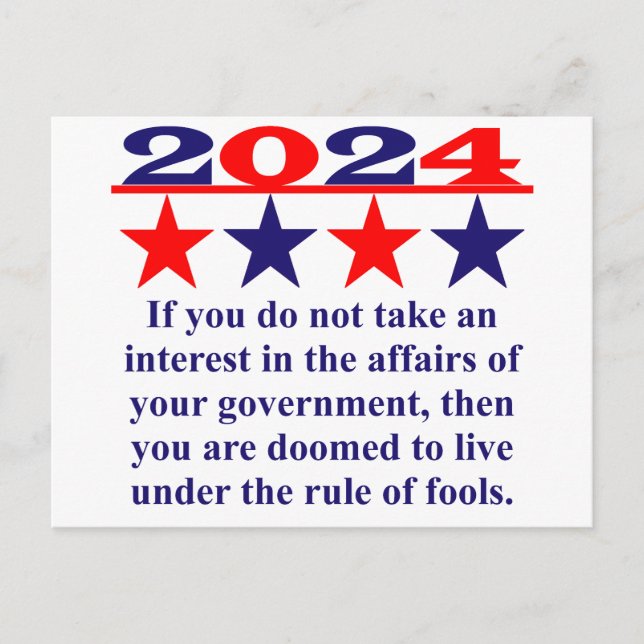 Cartão Postal Se Não Se Interessar - Citação Política (Frente)