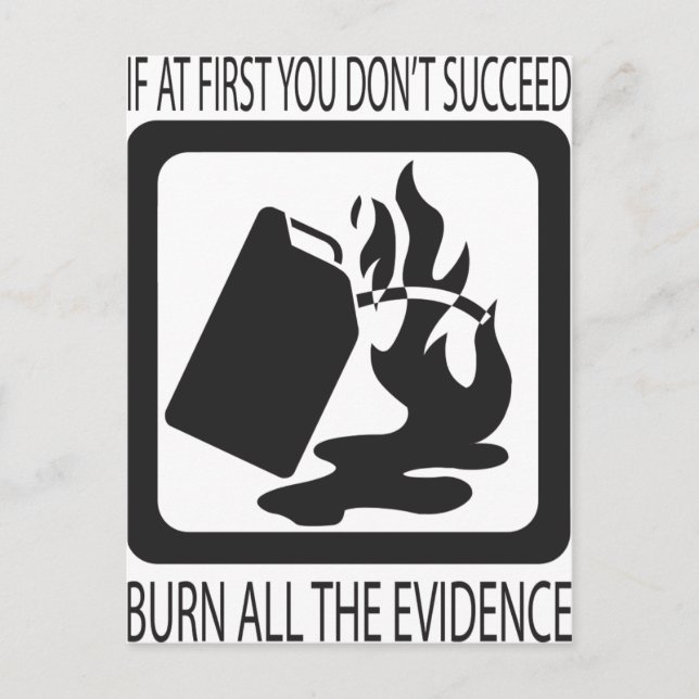 Cartão Postal Se no começo você não tiver sucesso (Frente)