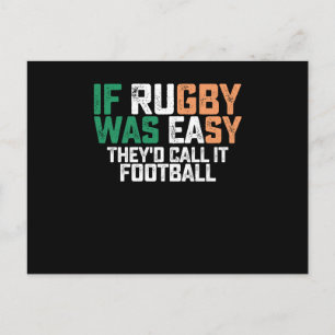 Cartão Postal Se O Rugby Era Fácil, Chamam-Lhe Futebol