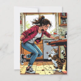 Cartão Postal Se precisar de mim, me ligue! | Café engraçado e g