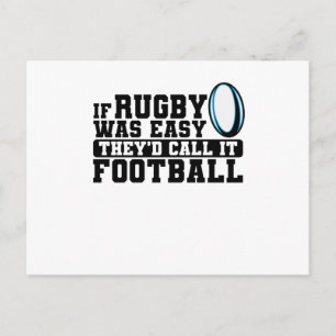 Cartão Postal Se Rugby fosse Fácil, Eles Chamariam de Futebol