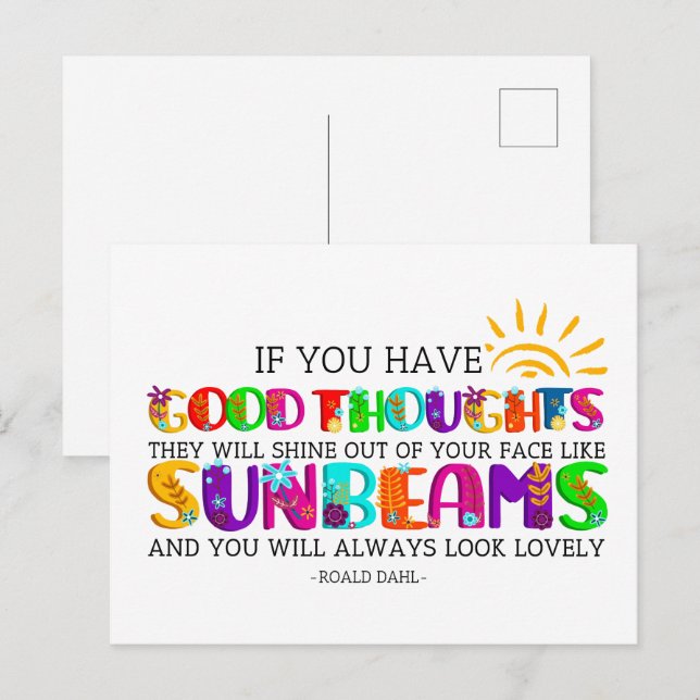 Cartão Postal Se Tiver Boas Ideias Eles Irão Brilhar (Frente/Verso)