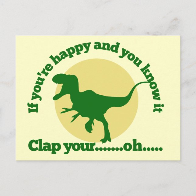 Cartão Postal Se você está feliz e você sabe disso (Frente)