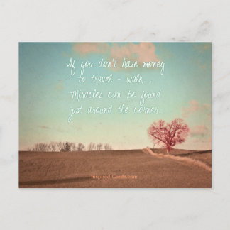 Cartão Postal Se você não tem dinheiro para viagem - caminhe