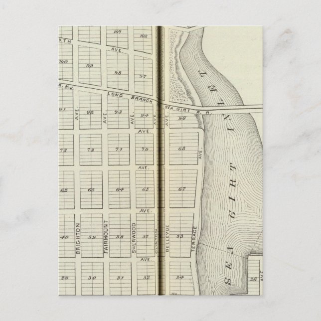 Cartão Postal Sea Girt and Primavera Lake Beach, Condado de Monm (Frente)