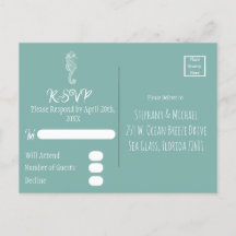 Cartão postal Sea Glass Seacavalo Beach RSVP