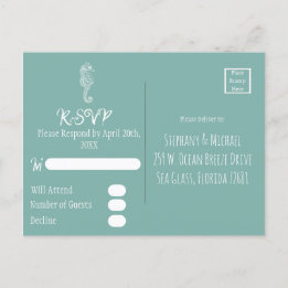 Cartão postal Sea Glass Seacavalo Beach RSVP