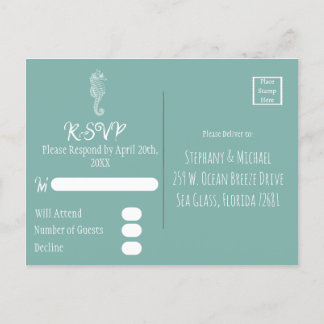 Cartão postal Sea Glass Seacavalo Beach RSVP