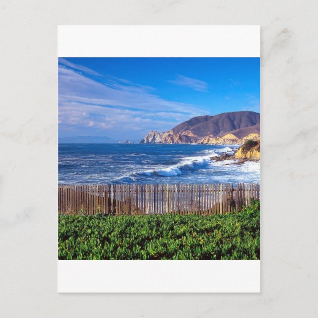 Cartão Postal Sea Half Moon Bay Califórnia (Frente)