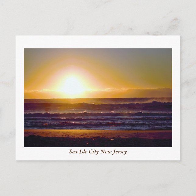 Cartão Postal Sea Isle City New Jersey Sunrise Foto (Frente)