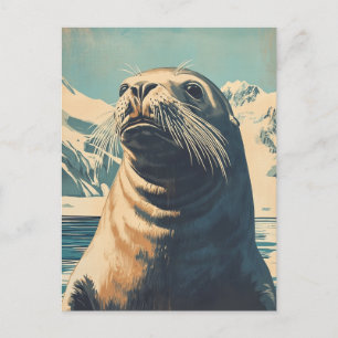 Cartão Postal Sea Lion vintage