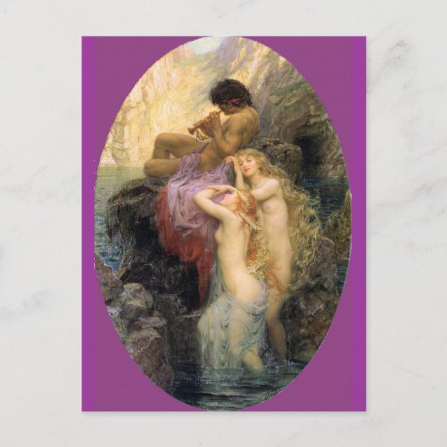 Cartão Postal Sea Melodie - Herbert James Draper (Frente)