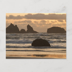 Cartão Postal Sea stacks on the beach at Bandon, Oregon