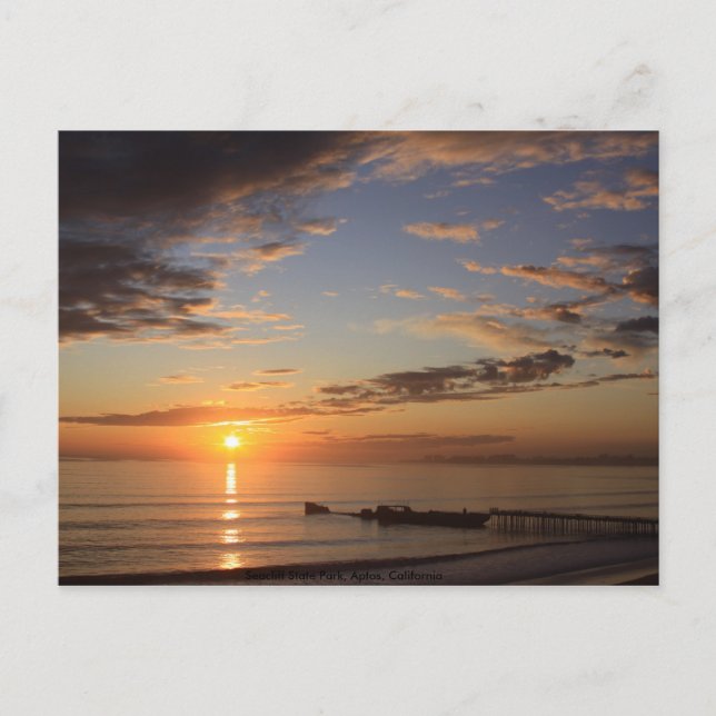 Cartão Postal Seacliff State Park, Aptos... (Frente)