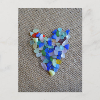 Cartão Postal Seaglass Heart1