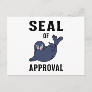 Cartão Postal Seal Sealife Animal Cute Sea Lion Seals Gift.