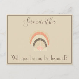 Cartão Postal Seashell será minha dama de honra