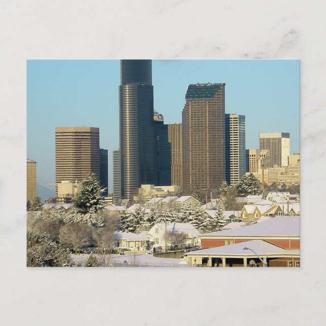 Cartão Postal Seattle in Winter (Frente)