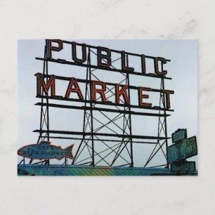 Cartão Postal Seattle Open Fish Market