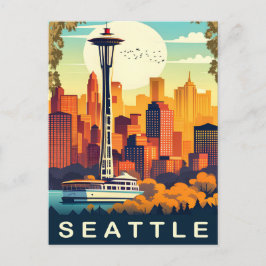 Cartão Postal Seattle, Rio Duwamish, Cruzeiro, Viagem