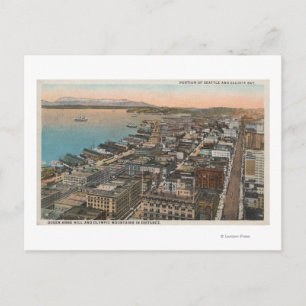 Cartão Postal Seattle, WAA do Centro Seattle & Bay