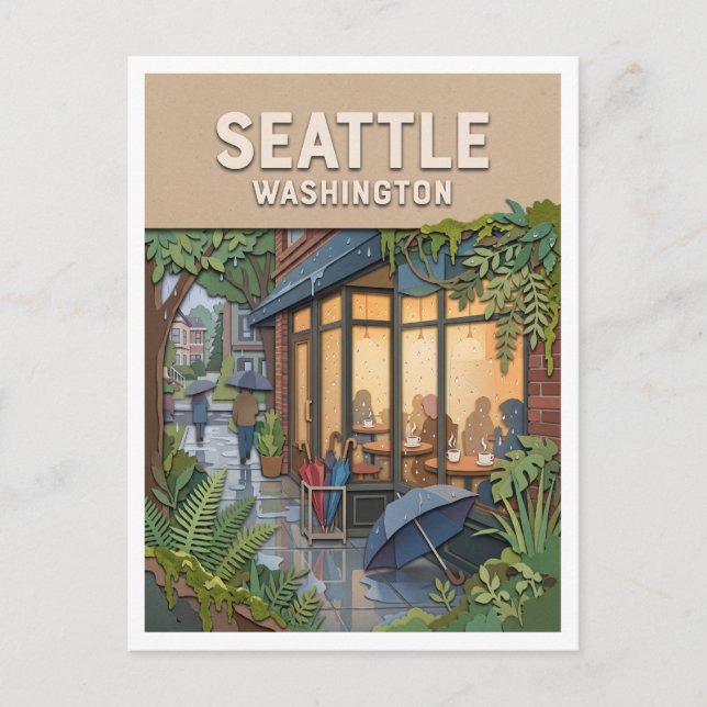 Cartão Postal Seattle Washington (Frente)