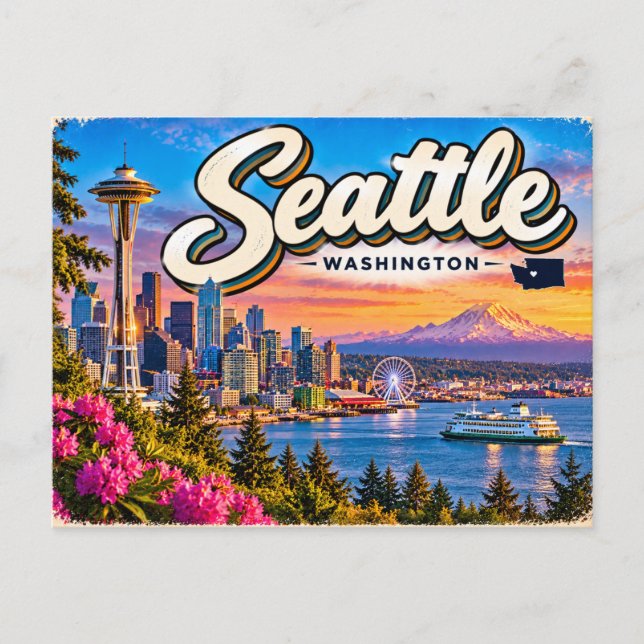 Cartão Postal Seattle, Washington (Frente)