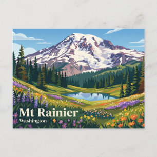 Cartão Postal Seattle Washington Mt Rainier EUA