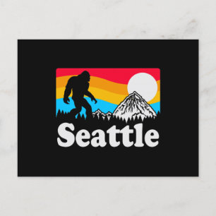 Cartão Postal Seattle Washington Retro Bigfoot