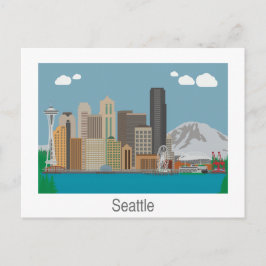 Cartão Postal Seattle, Washington Skyline Postcard
