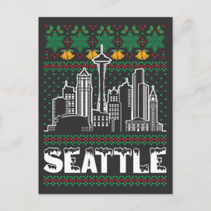 Cartão Postal Seattle Washington Ugly Christmas