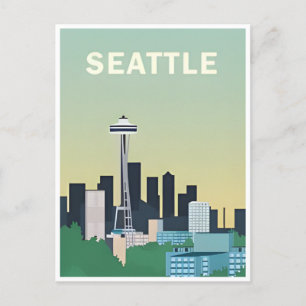Cartão Postal Seattle Washington Viagens vintage América