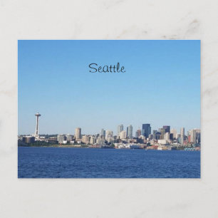 Cartão Postal Seattle Washington View of the City From the Water