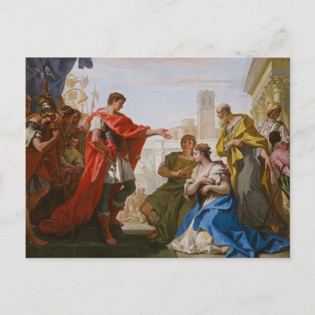 Cartão Postal Sebastiano Ricci - A Continência de Scipio (Frente)