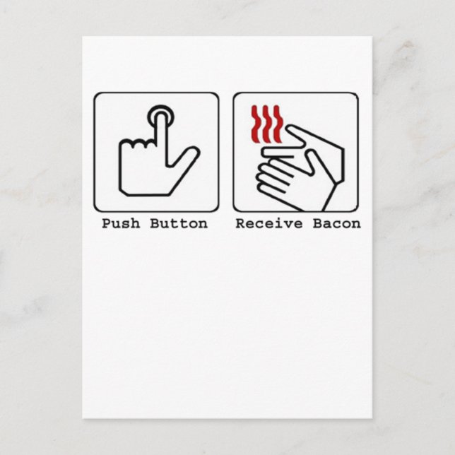 Cartão Postal Secador de Bacon Engraçado (Frente)