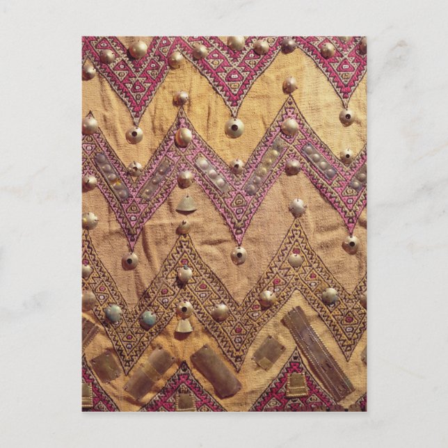 Cartão Postal Seção de tecidos bordados com placas de ouro (Frente)