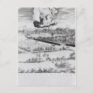 Cartão Postal Seção de um Mapa de Milão, 1640