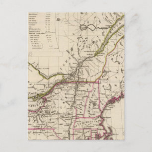 Cartão Postal Seção Norte Estados Unidos