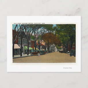 Cartão Postal Seção Visão Geral de Negócios da Rua Principal